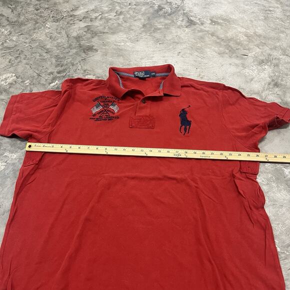 Polo Ralph Lauren Polo Shirt Mens XXL Big Pony USA Flag Dry Goods Preppy Rugby - Picture 3 of 7